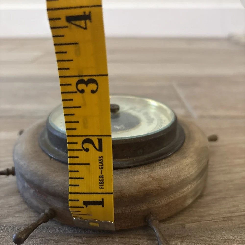 Antique West German Nautical Wheel Stormy Rain Change Fair‎ Very Dry -Parts Only